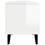 vidaXL Meuble TV blanc brillant 180x31 5x40 cm bois d'ingénierie