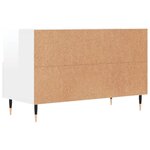 vidaXL Meuble TV Blanc brillant 80x36x50 cm Bois d'ingénierie