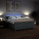 vidaXL Sommier à lattes de lit avec matelas Gris foncé 180x200cm Tissu