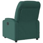 vidaXL Fauteuil de massage inclinable électrique Vert foncé Tissu