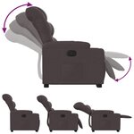 vidaXL Fauteuil inclinable marron foncé tissu