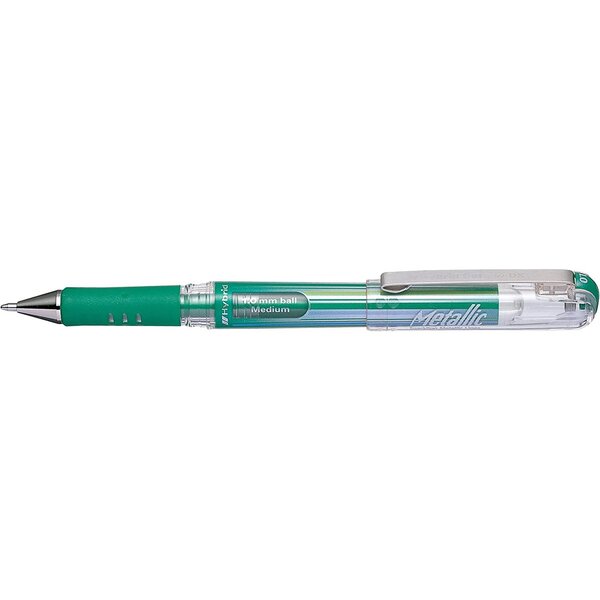 Roller encre gel métallique hybrid gel grip dx  vert x 12 pentel