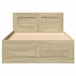 vidaXL Cadre de lit tête de lit chêne sonoma 90x190 cm bois ingénierie