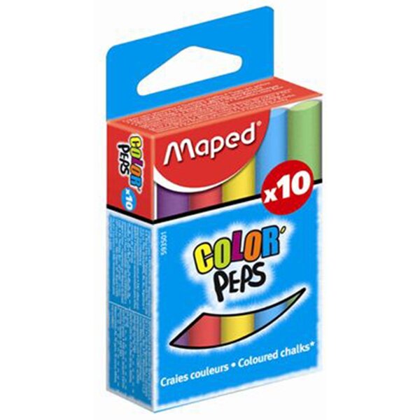 Craie pour tableau COLOR'PEPS, rond, assorti