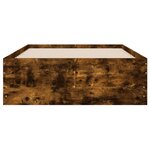 vidaXL Cadre de lit et tiroirs chêne fumé 90x200 cm bois d'ingénierie