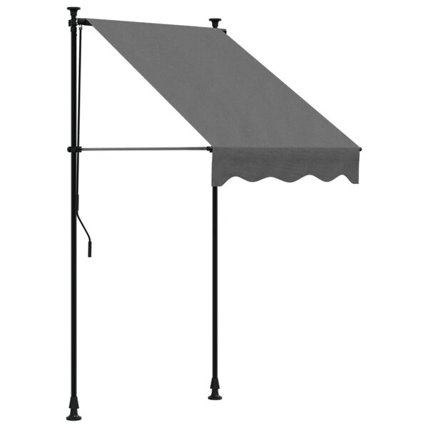 vidaXL Auvent rétractable anthracite 100x150 m tissu et acier