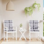 vidaXL Coussins de chaise de jardin à dossier bas lot de 2