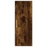 vidaXL Buffet haut Chêne fumé 34 5x34x180 cm Bois d'ingénierie