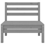 Canapé central de jardin 63 5 x 63 5 x 62 5 cm bois de pin massif gris 02_0013203