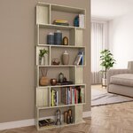 vidaXL Bibliothèque/Séparateur de pièce Chêne sonoma Bois d'ingénierie