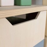 Boîte de rangement bois modèle 4 - poignées - Bois vernis - 33 x 33 x 37 cm