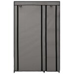 vidaXL Garde-robes pliables 2 Pièces Gris 110x45x175 cm Tissu