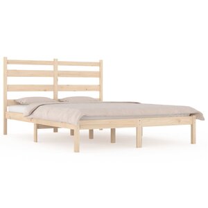vidaXL Cadre de lit Bois de pin massif 200x200 cm