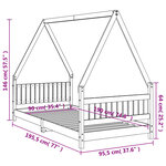 vidaXL Cadre de lit pour enfants blanc 90x190 cm bois de pin massif