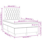 vidaXL Sommier à lattes de lit matelas et LED marron foncé 120x190 cm
