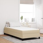 Matelas à ressorts ensachés vidaXL Vert clair Gris Medium 100x200x20 cm Tissu
