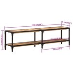 vidaXL Meuble TV 150x30x41 cm bois massif de manguier
