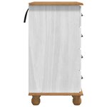 vidaXL Bureau "ASKIM" avec tiroirs Blanc 95x40x75 cm en Bois Massif de Pin