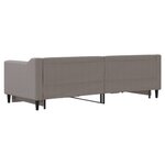vidaXL Lit de jour avec lit gigogne taupe 80x200 cm tissu
