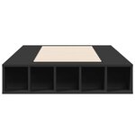 vidaXL Cadre de lit noir 75x190 cm bois d'ingénierie