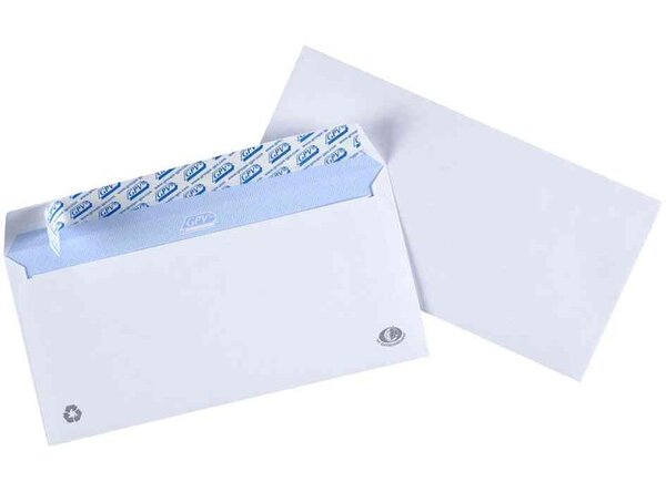 Paquet de 50 enveloppes blanches dl 110x220 75 g fenêtre 45x100 gpv