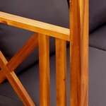 vidaXL Banc de jardin avec auvent et repose-pieds Bois d'acacia solide