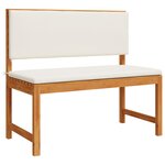 Ensemble de banc de jardin 5 pièces avec coussins en bois d'acacia