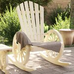 vidaXL Chaises à bascule Adirondack lot de 2 bois de sapin massif
