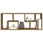 vidaXL Étagère murale Chêne fumé 36x16x90 cm Bois d'ingénierie