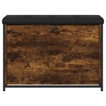 vidaXL Banc à chaussures avec tiroir rabattable chêne fumé 82x32x56 cm