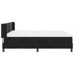 Lit Box Spring vidaXL avec Matelas Noir 180x200 cm Velours