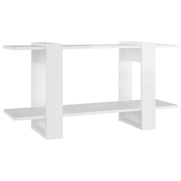 vidaXL Bibliothèque Blanc brillant 100x30x51 cm bois d'ingénierie