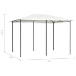 vidaXL Belvédère 3x4x2 6 m Crème 160 g/m²