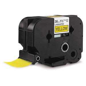 Ruban jaune 36 mm pour étiqueteuse brother