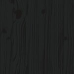 vidaXL Cadre de lit Noir Bois massif 140x190 cm