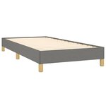 vidaXL Cadre de lit Gris foncé 90x190 cm Tissu