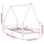 vidaXL Cadre de lit pour enfants 90x200 cm bois de pin massif
