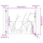 vidaXL Portail de jardin 105x105 cm acier corten conception d'herbe