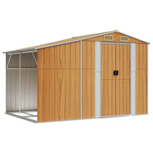 vidaXL Abri de jardin marron clair 277x192 5x179 cm acier galvanisé