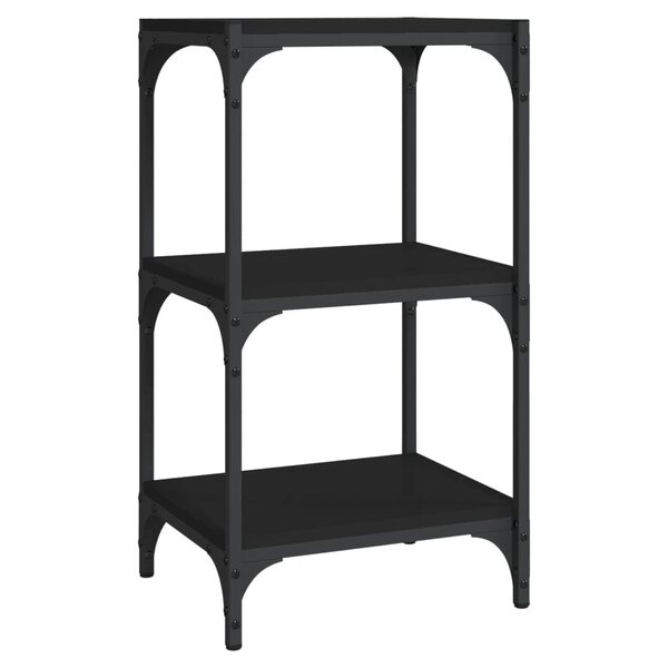 vidaXL Bibliothèque Noir 40x33x70 5 cm Bois d'ingénierie et acier