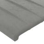 vidaXL Cadre de lit avec tête de lit Gris clair 90x200 cm Velours