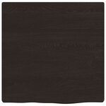 vidaXL Étagère murale marron foncé 40x40x2 cm bois chêne massif traité