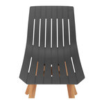 Lot de 2 chaises 150 kg max surface d'assise de 50 x 47 cm coloris gris 14_0000877