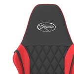 vidaXL Chaise de jeu de massage Noir et rouge Similicuir