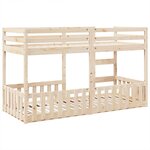 vidaXL Lit superposé 80x200 cm Bois de pin massif