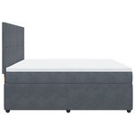 vidaXL Sommier à lattes de lit et matelas Gris foncé 200x200cm Velours