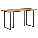 vidaXL Table de salle à manger 140 cm Bois de manguier brut