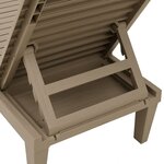 vidaXL Chaise longue marron clair 155x58x83 cm polypropylène