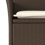 vidaXL Chaises de jardin avec coussins lot de 2 marron résine tressée