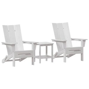 vidaXL Mobilier de jardin lounge 3 Pièces Blanc 38 x 38 x 46 cm Plastique